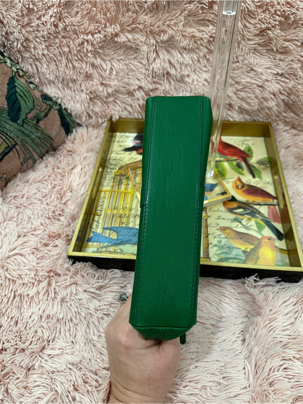 Vintage Coach Bottle Green Leather Demi Baguette Silver Hardware G055‑7461 - Picture 16 of 16
